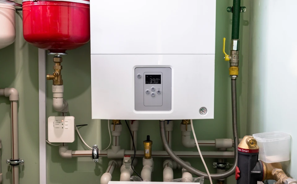 Ingénieur de chauffage professionnel effectuant un contrôle régulier du rendement et de la sécurité du système de chauffage au gaz